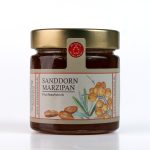 Sanddorn-Marzipan Fruchtaufstrich der Lübecker Marzipan-Speicher seit 1995