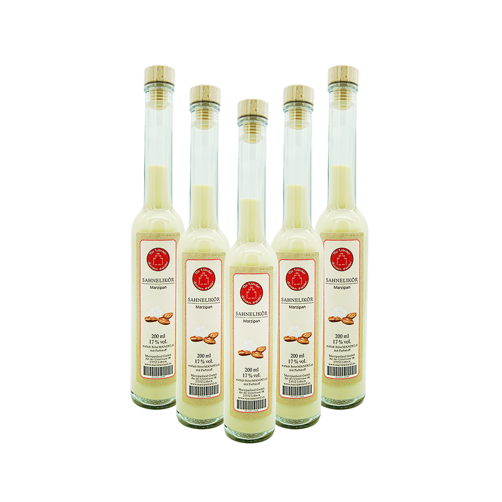 Marzipan-Sahne-Likör 200 ml Großpackung (6 Flaschen)